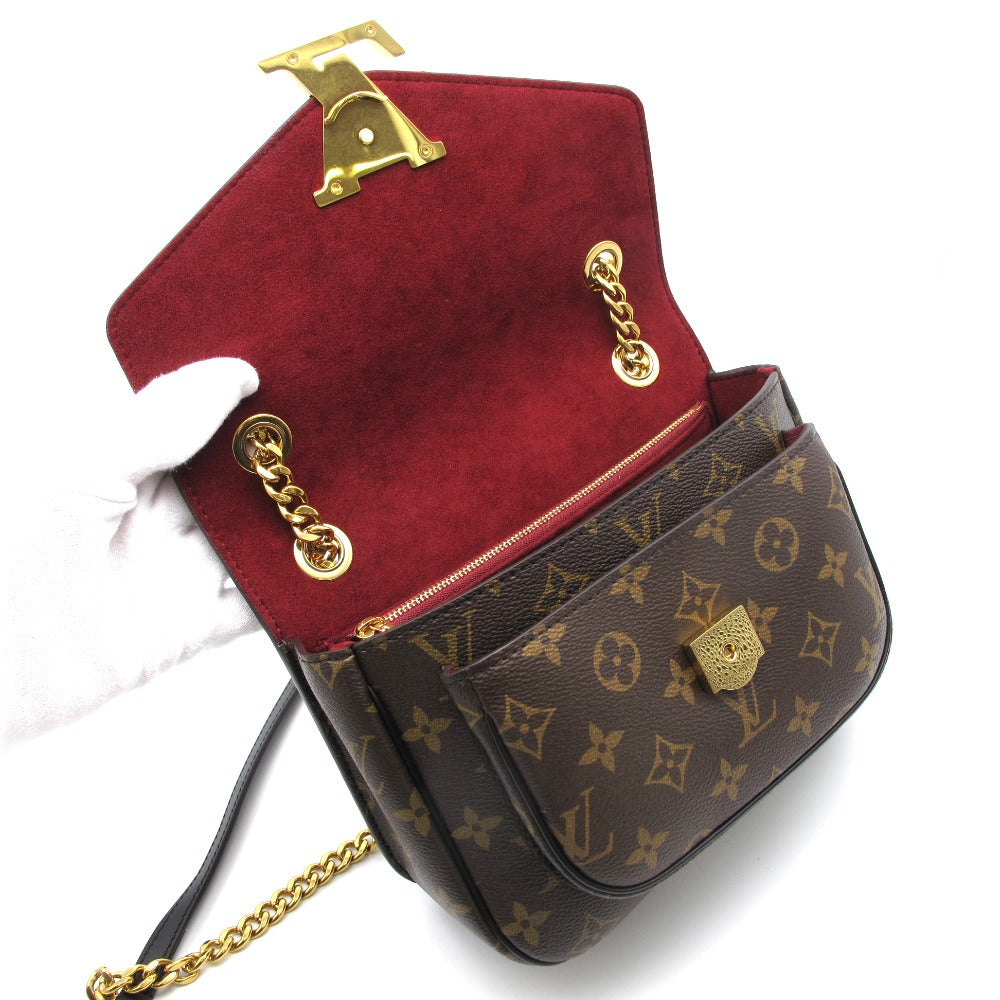 LOUIS VUITTON ルイ・ヴィトン ショルダーバッグ パッシー チェーン PVC レザー レディース モノグラム M45592 美品