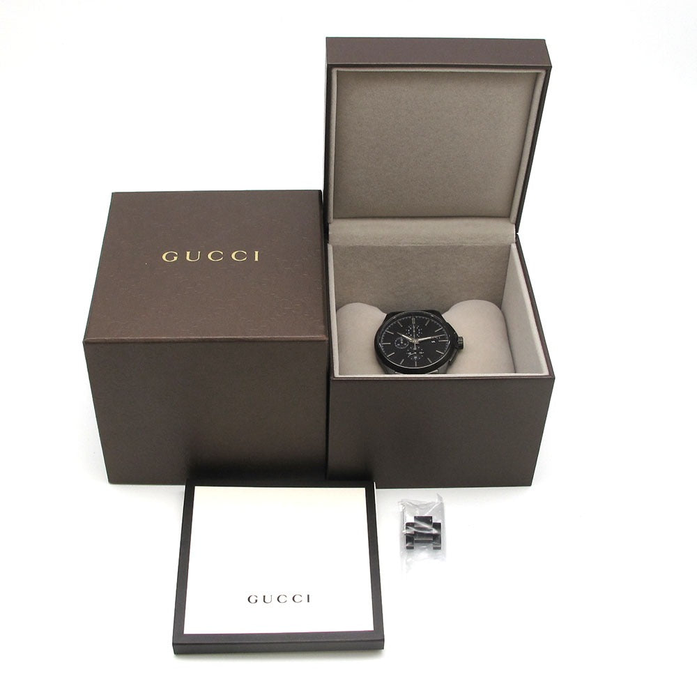 GUCCI グッチ 腕時計 Gタイムレス YA126274 126.2 クロノグラフ クォーツ メンズ 美品