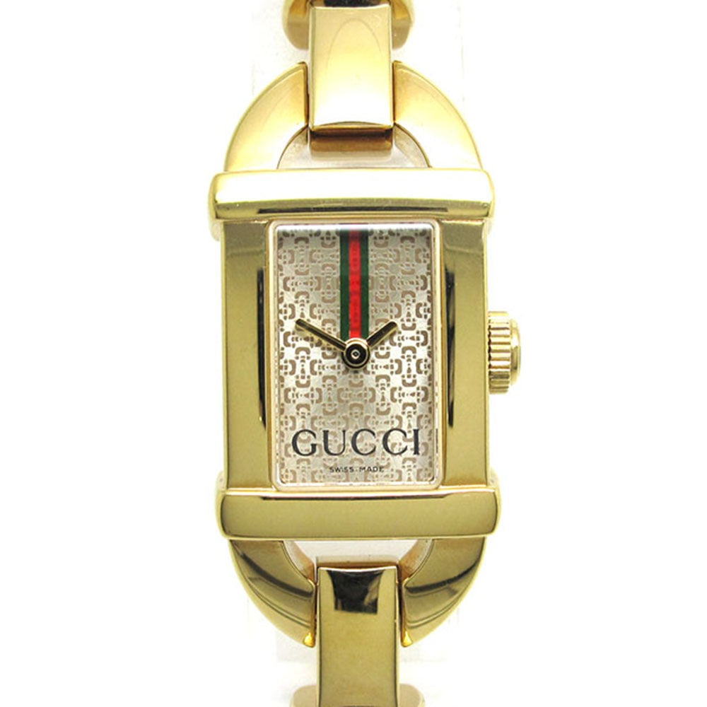 GUCCI グッチ 腕時計 バンブー バングルウォッチ YA068543 6800L シェリーライン GP クォーツ レディース 美品