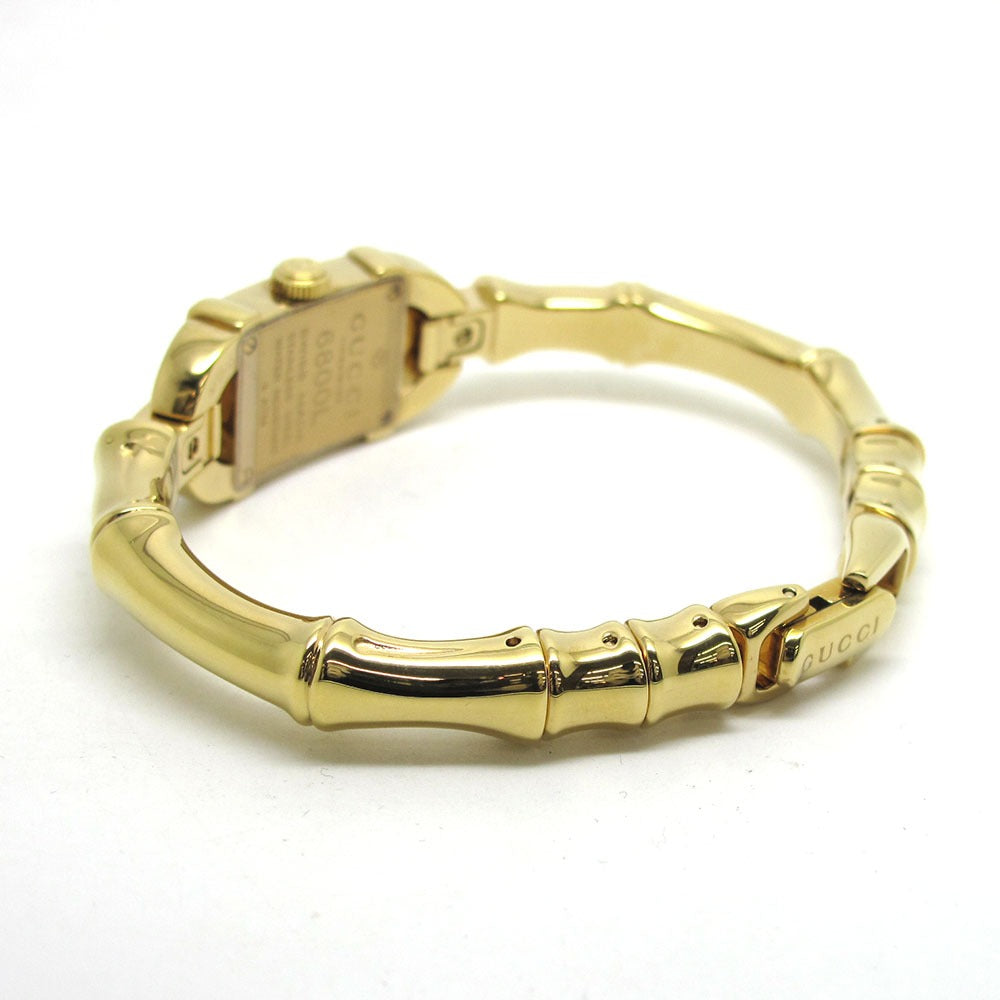 GUCCI グッチ 腕時計 バンブー バングルウォッチ YA068543 6800L シェリーライン GP クォーツ レディース 美品