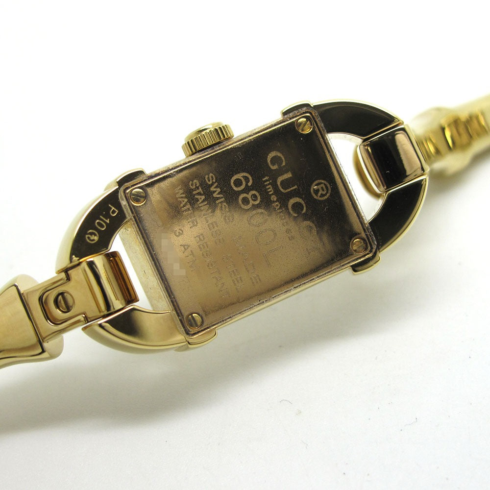 GUCCI グッチ 腕時計 バンブー バングルウォッチ YA068543 6800L シェリーライン GP クォーツ レディース 美品