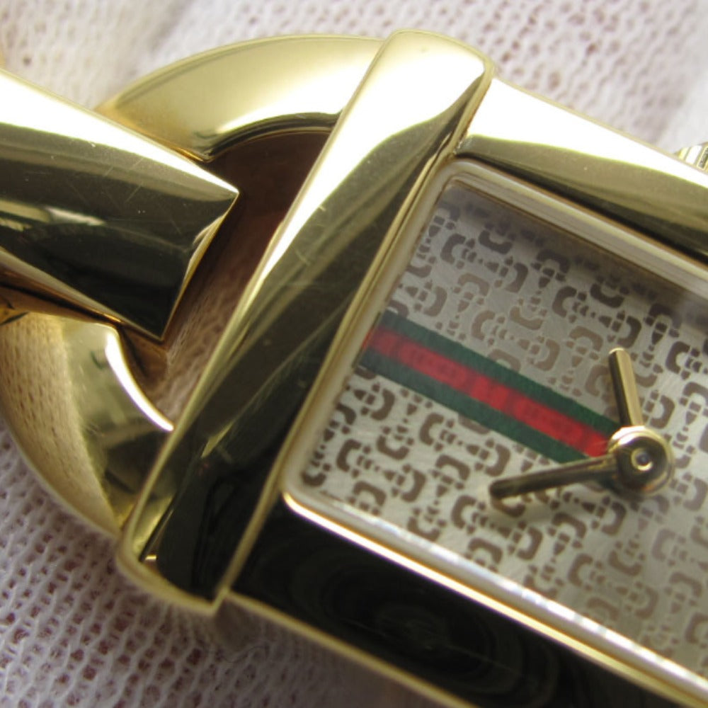 GUCCI グッチ 腕時計 バンブー バングルウォッチ YA068543 6800L シェリーライン GP クォーツ レディース 美品