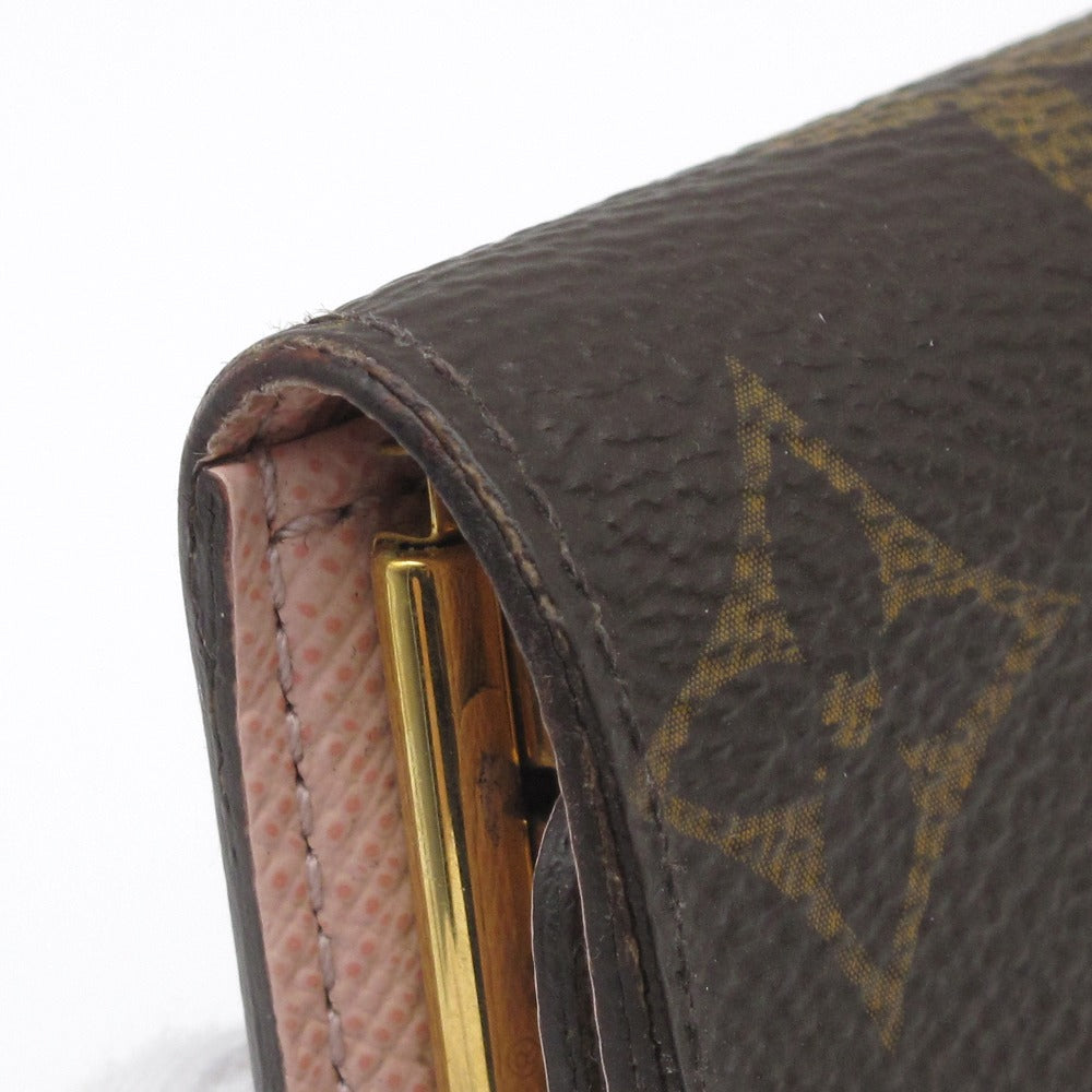 LOUIS VUITTON ルイ・ヴィトン キーケース ミュルティクレ6 ローズバレリーヌ 6連 イニシャル入り PVC レザー ブラウン ピンク モノグラム M61285