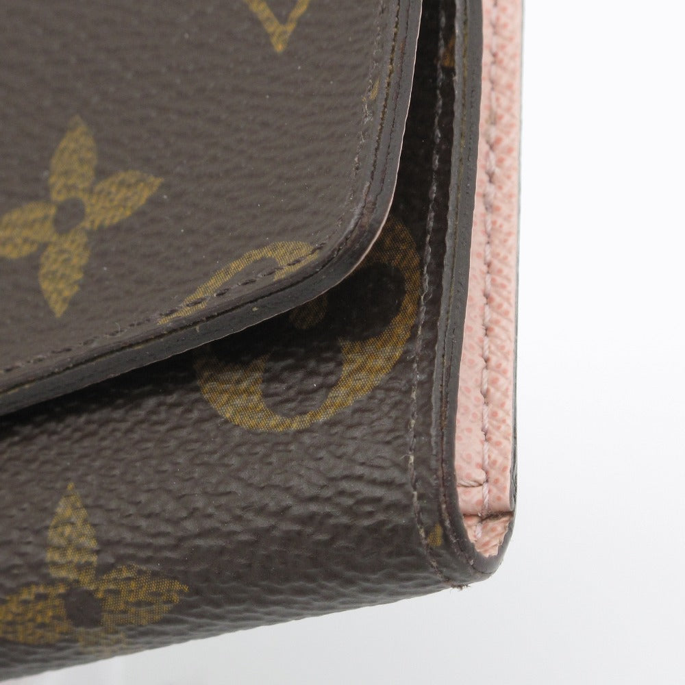 LOUIS VUITTON ルイ・ヴィトン キーケース ミュルティクレ6 ローズバレリーヌ 6連 イニシャル入り PVC レザー ブラウン ピンク モノグラム M61285