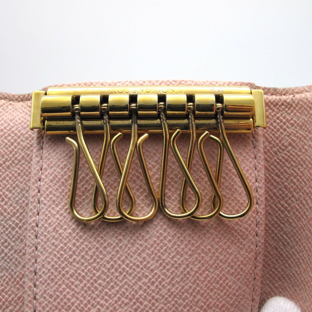 LOUIS VUITTON ルイ・ヴィトン キーケース ミュルティクレ6 ローズバレリーヌ 6連 イニシャル入り PVC レザー ブラウン ピンク モノグラム M61285