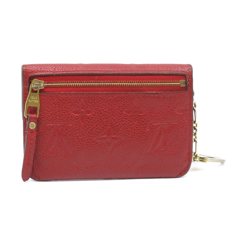 LOUIS VUITTON ルイ・ヴィトン コインケース ポシェット クレ スリーズ キーリング付き 小銭入れ キーケース レザー レッド モノグラム アンプラント M60634
