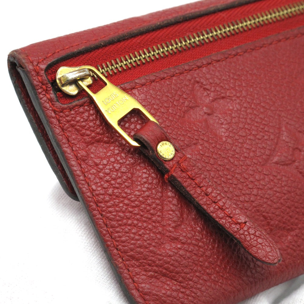LOUIS VUITTON ルイ・ヴィトン コインケース ポシェット クレ スリーズ キーリング付き 小銭入れ キーケース レザー レッド モノグラム アンプラント M60634