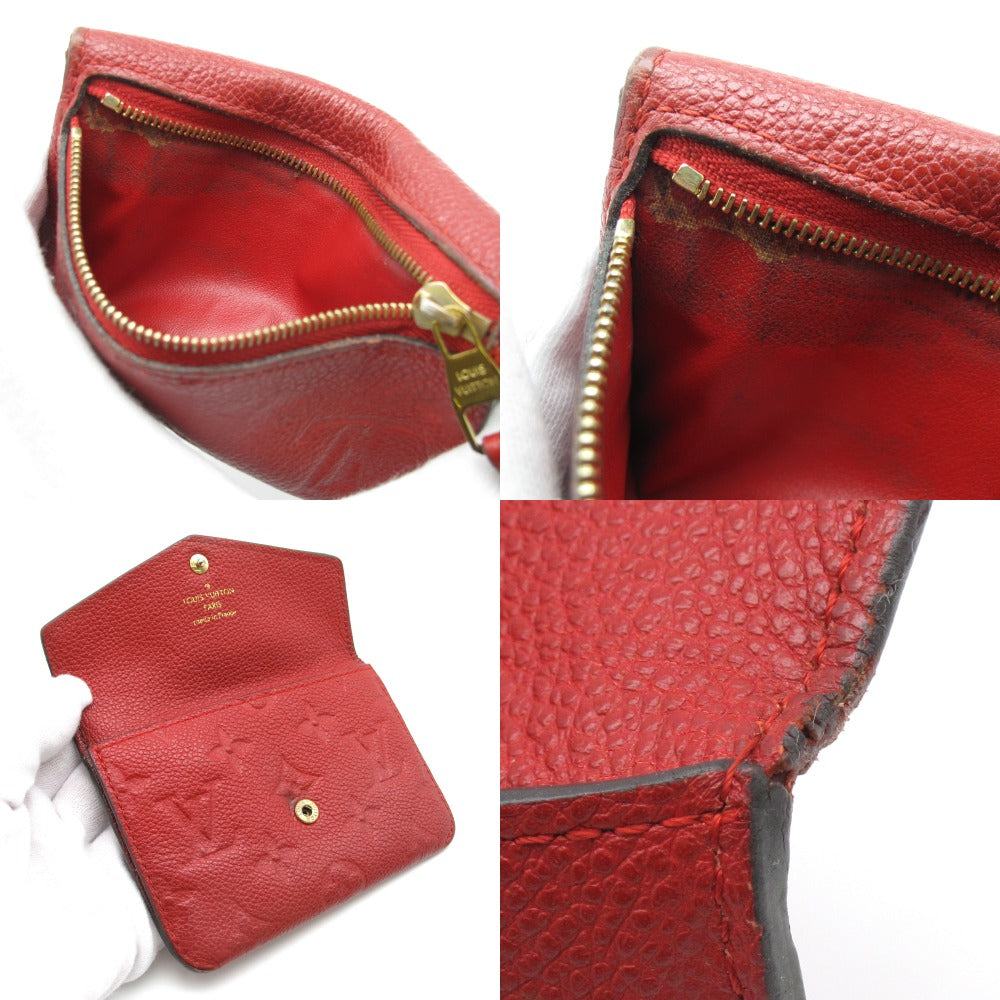 LOUIS VUITTON ルイ・ヴィトン コインケース ポシェット クレ スリーズ キーリング付き 小銭入れ キーケース レザー レッド モノグラム アンプラント M60634