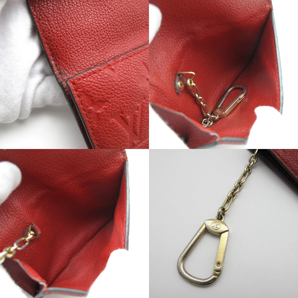 LOUIS VUITTON ルイ・ヴィトン コインケース ポシェット クレ スリーズ キーリング付き 小銭入れ キーケース レザー レッド モノグラム アンプラント M60634