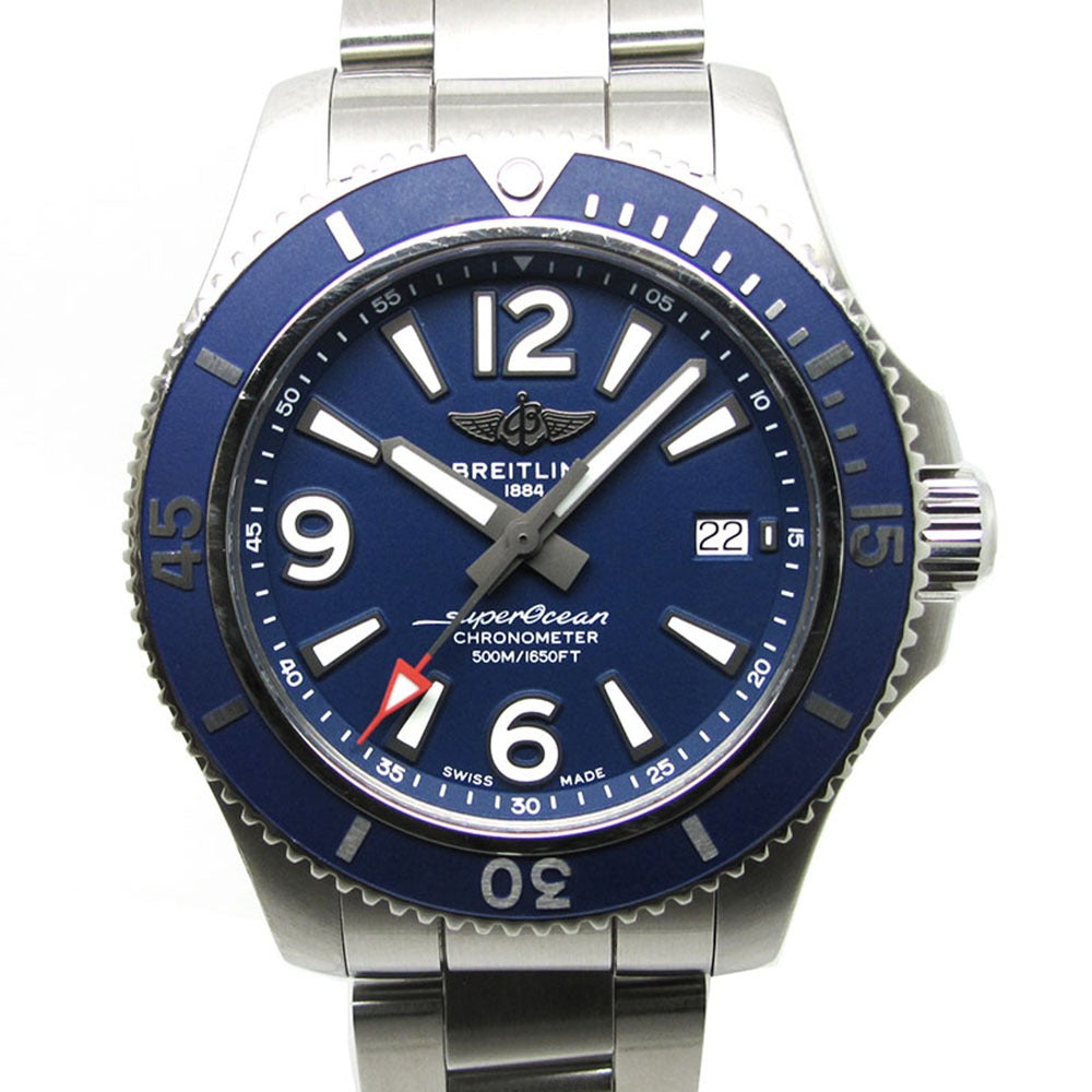 BREITLING ブライトリング 腕時計 スーパーオーシャン オートマティック 42 A17366 ブルー文字盤 SUPEROCEAN 美品
