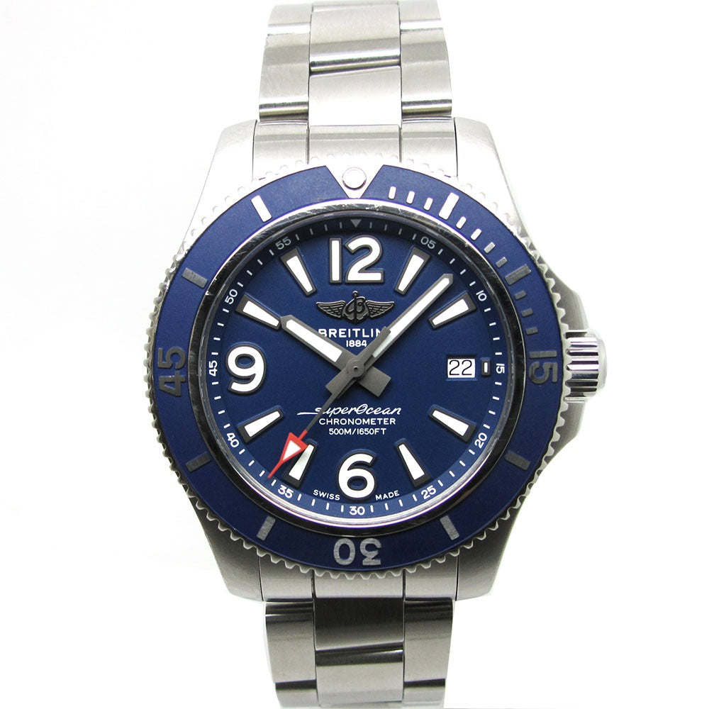 BREITLING ブライトリング 腕時計 スーパーオーシャン オートマティック 42 A17366 ブルー文字盤 SUPEROCEAN 美品