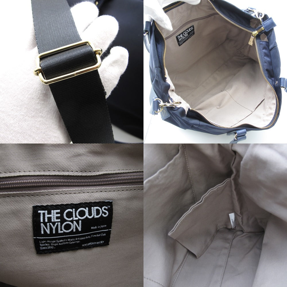 russet ラシット トートバッグ LEE コラボ 2WAY ショルダーバッグ クラウズナイロン ネイビー 男女兼用 SA-283 美品