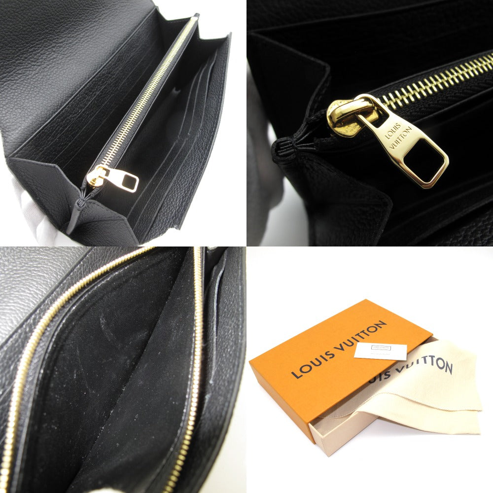 LOUIS VUITTON ルイ・ヴィトン 長財布 ポルトフォイユ サラ バイカラー モノグラム アンプラント ブラック ベージュ レザー 箱付き M80496 美品