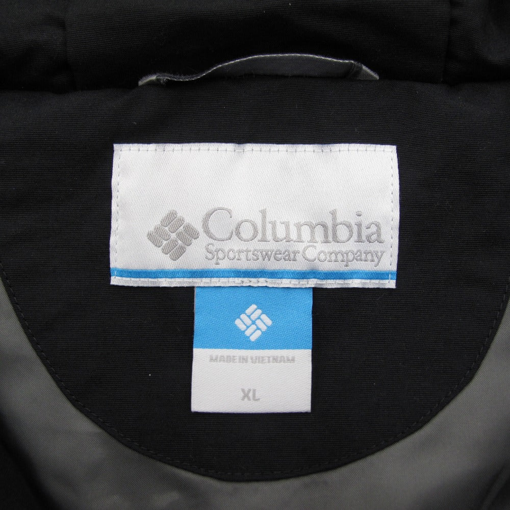 Columbia コロンビア マウンテンパーカー ラビリンスキャニオンジャケット XL ブラック フード 中綿 オムニシールド アウトドア 防寒着 男女兼用 PM1808 美品