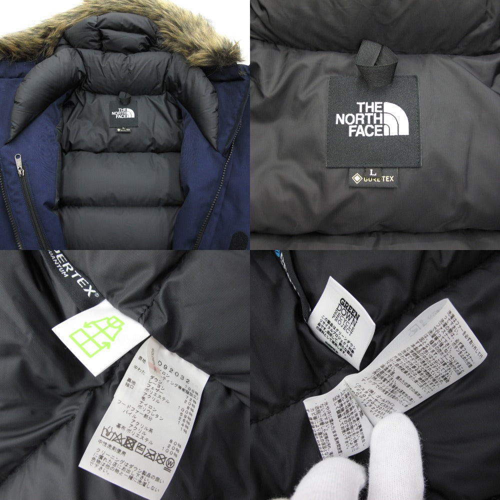 THE NORTH FACE ザ・ノースフェイス ダウンジャケット アンタークティカ パーカ GORE-TEX ゴアテックス L ネイビー フード アウター コート アウトドア メンズ ND92032 美品