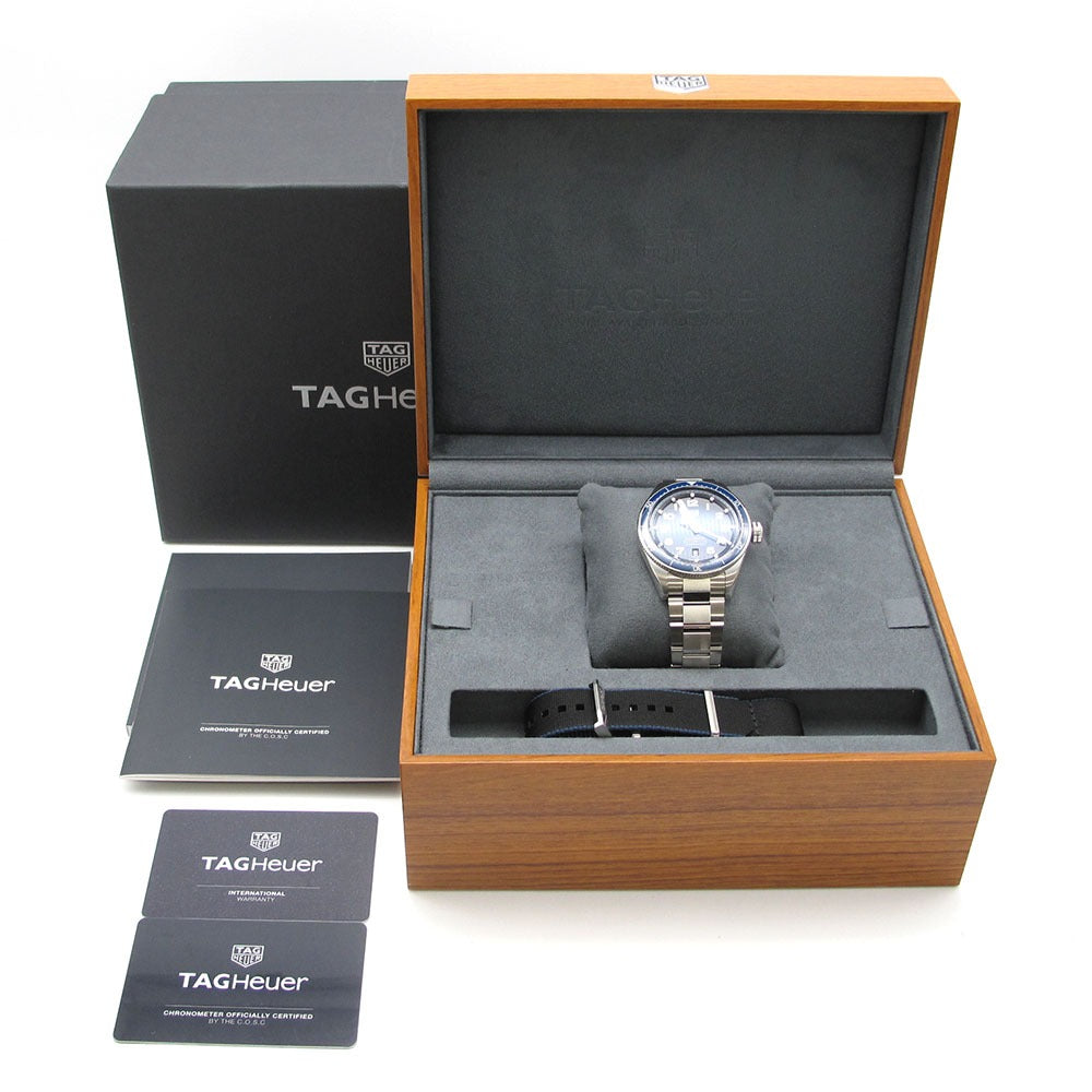 TAG HEUER タグホイヤー 腕時計 オータヴィア WBE5116.EB0173 ブルー文字盤 自動巻き 美品
