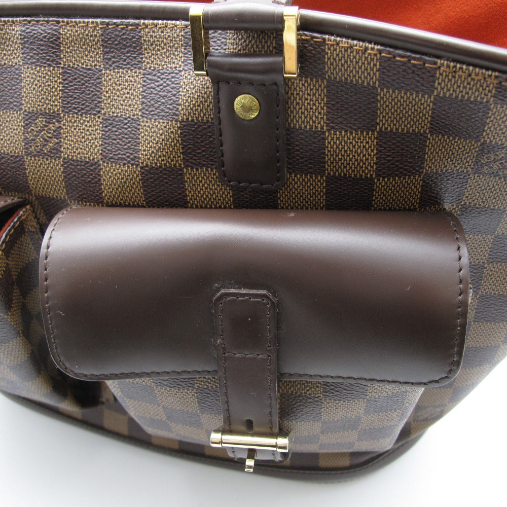 LOUIS VUITTON ルイ・ヴィトン トートバッグ マノスクGM ハンドバッグ ポーチ付き PVC レザー レディース ダミエ N51120 美品