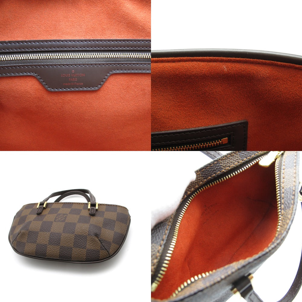 LOUIS VUITTON ルイ・ヴィトン トートバッグ マノスクGM ハンドバッグ ポーチ付き PVC レザー レディース ダミエ N51120 美品