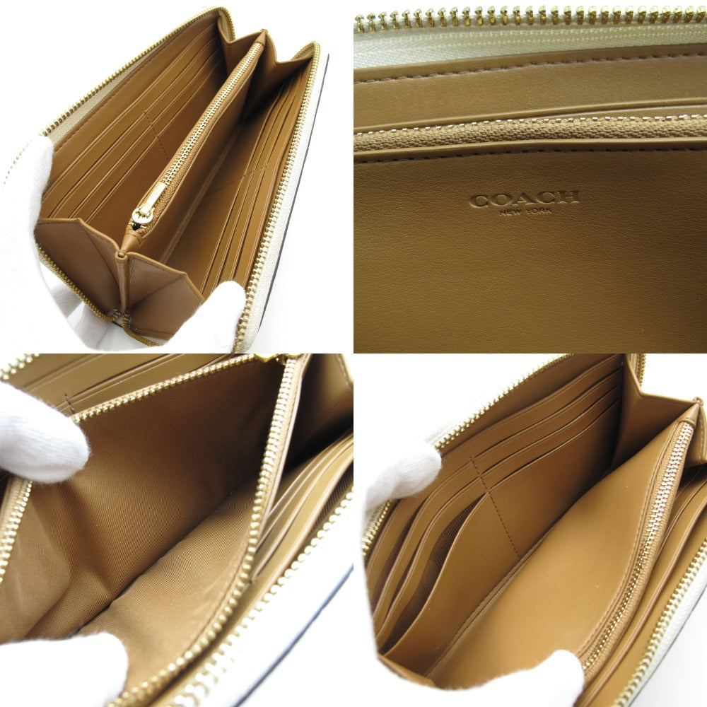 COACH コーチ 長財布 ラウンドファスナー ジッピー ウォレット りんご アップル アイボリー レディース 76546
