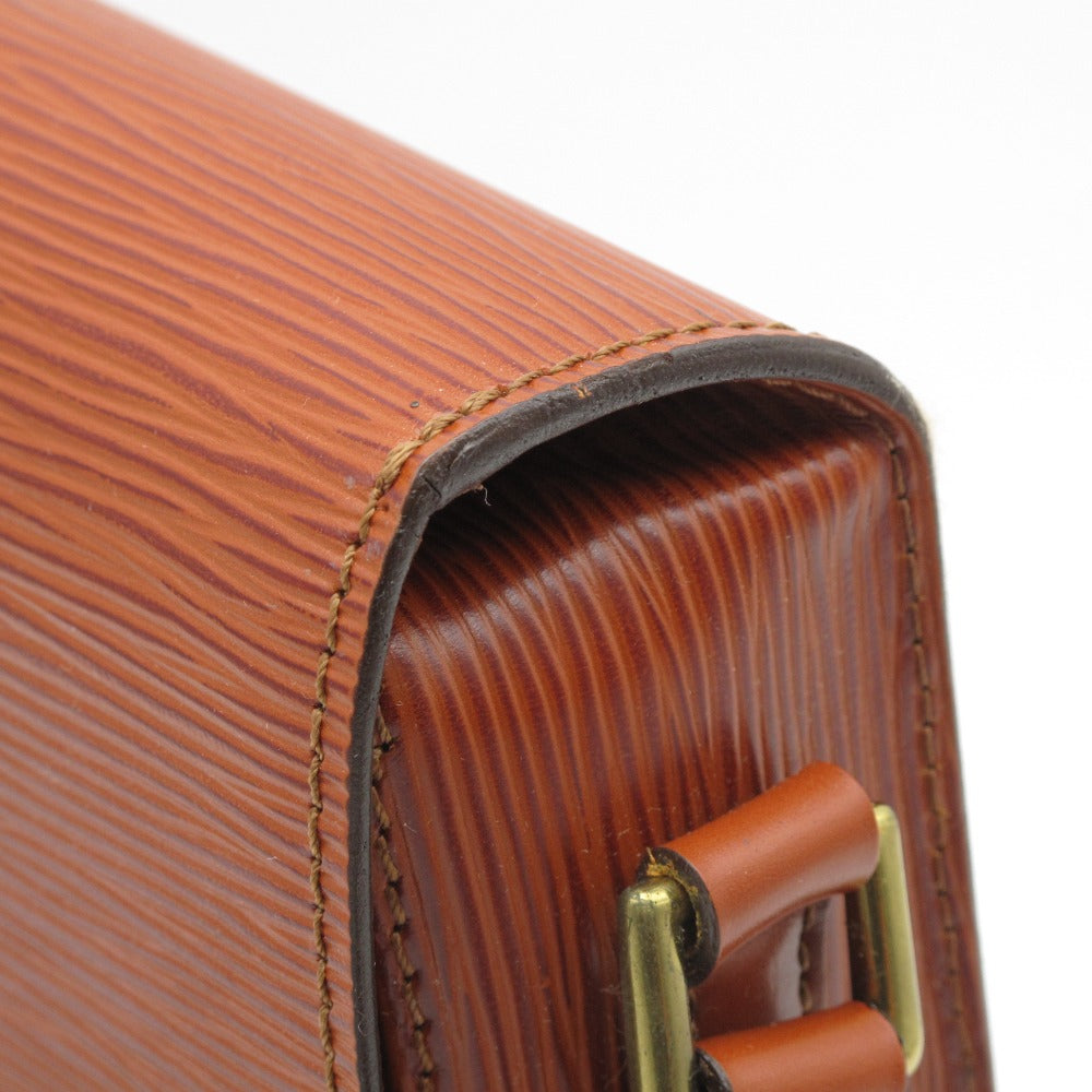 LOUIS VUITTON ルイ・ヴィトン ショルダーバッグ ミニサンクルー ポシェット 斜め掛け クロスボディ レザー ケニアブラウン エピ M52213
