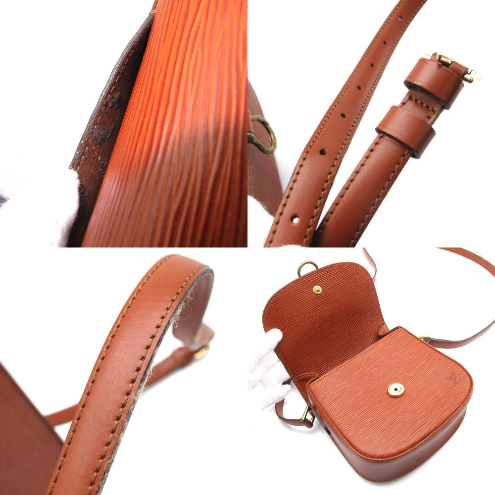 LOUIS VUITTON ルイ・ヴィトン ショルダーバッグ ミニサンクルー ポシェット 斜め掛け クロスボディ レザー ケニアブラウン エピ M52213