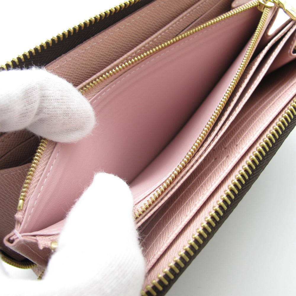 LOUIS VUITTON ルイ・ヴィトン 長財布 ジッピーウォレット ローズバレリーヌ ラウンドファスナー PVC レザー ブラウン ピンク モノグラム M41894 未使用品
