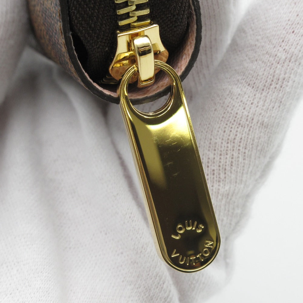 LOUIS VUITTON ルイ・ヴィトン 長財布 ジッピーウォレット ローズバレリーヌ ラウンドファスナー ブラウン ピンク PVC レザー ダミエ N60046 未使用品