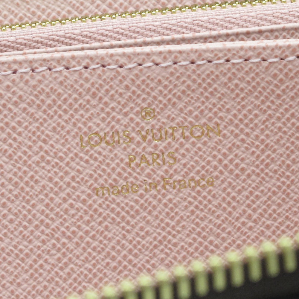 LOUIS VUITTON ルイ・ヴィトン 長財布 ジッピーウォレット ローズバレリーヌ ラウンドファスナー ブラウン ピンク PVC レザー ダミエ N60046 未使用品