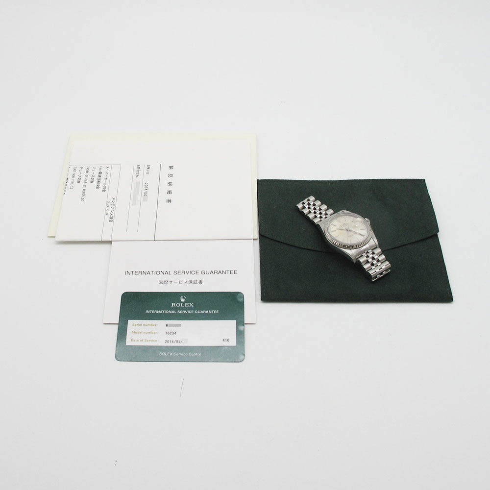 ROLEX ロレックス 腕時計 デイトジャスト Ref.16234 W番 シルバー文字盤 自動巻き DATEJUST