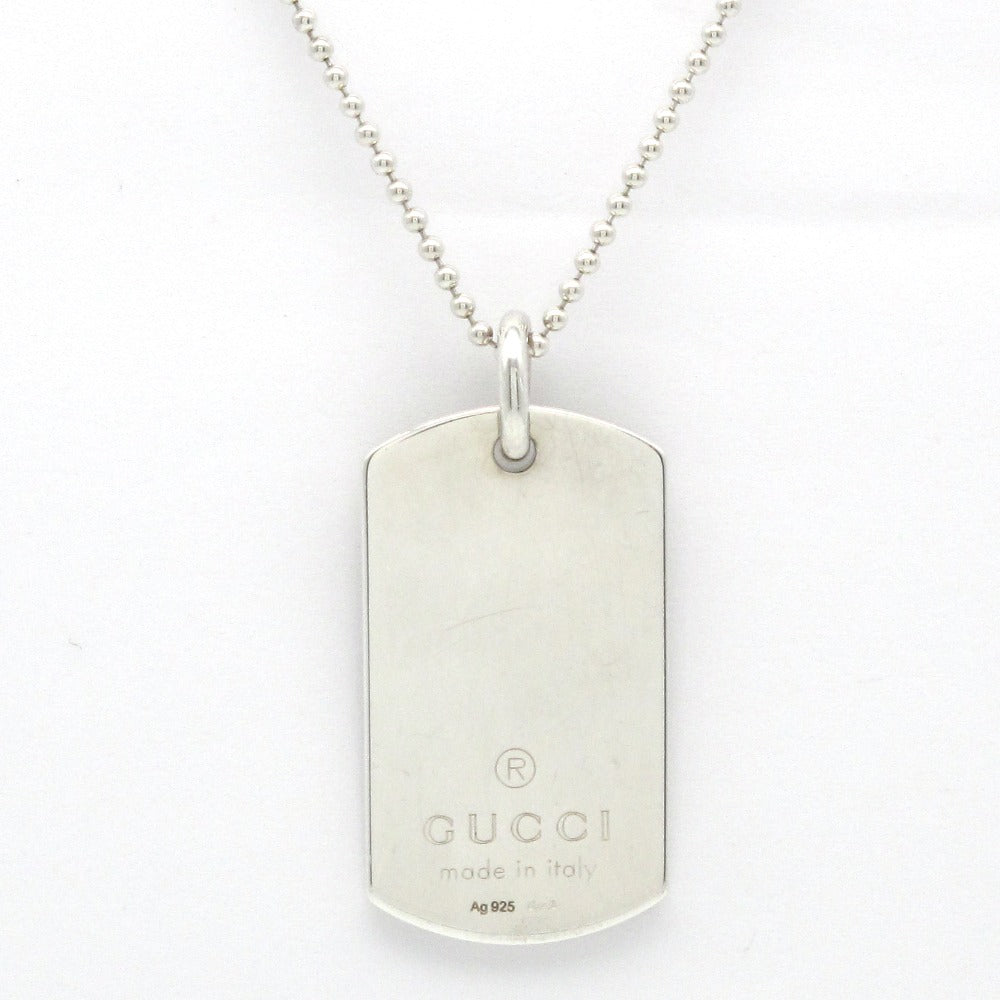 GUCCI グッチ ネックレス ドッグタグ ペンダント プレート GG スター 星 SV シルバー Ag 925 アクセサリー