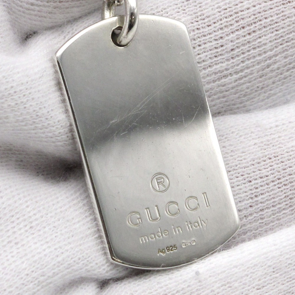 GUCCI グッチ ネックレス ドッグタグ ペンダント プレート GG スター 星 SV シルバー Ag 925 アクセサリー