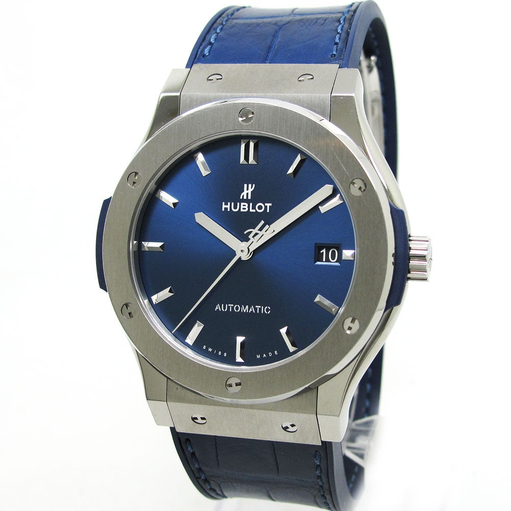 HUBLOT ウブロ 腕時計 クラシックフュージョン チタニウム 511.NX.7170.LR ブルー 自動巻き