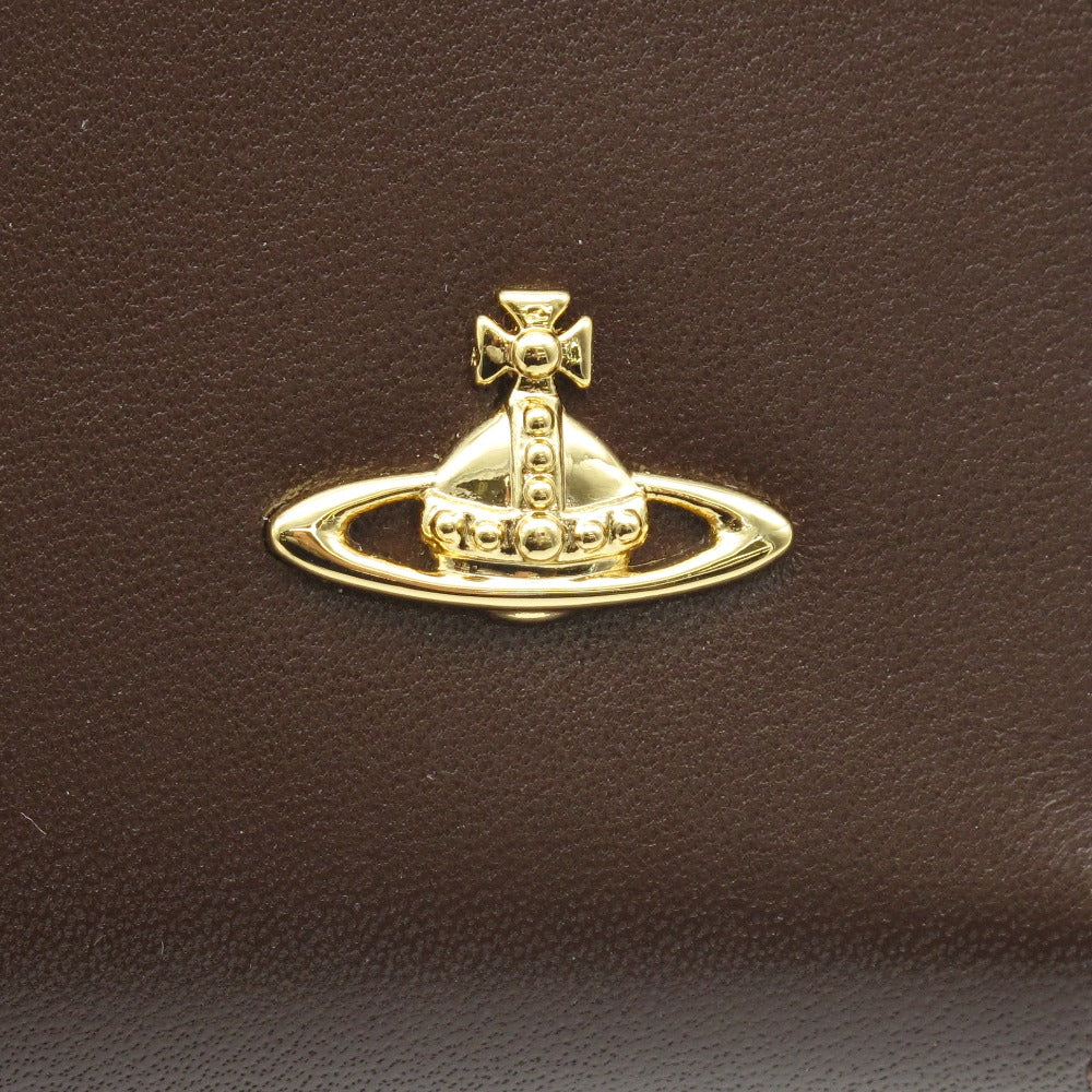 Vivienne Westwood ヴィヴィアン・ウエストウッド 長財布 ラウンドファスナー ジップ WATER ORB オーブ ロゴ レザー ブラウン 箱有 3118M123 未使用品