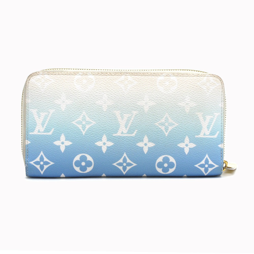 LOUIS VUITTON ルイ・ヴィトン ジッピーウォレット バイザプール モノグラム ジャイアント M80360 ブルー グラデーション ラウンドファスナー 長財布 PVC レザー 箱付き