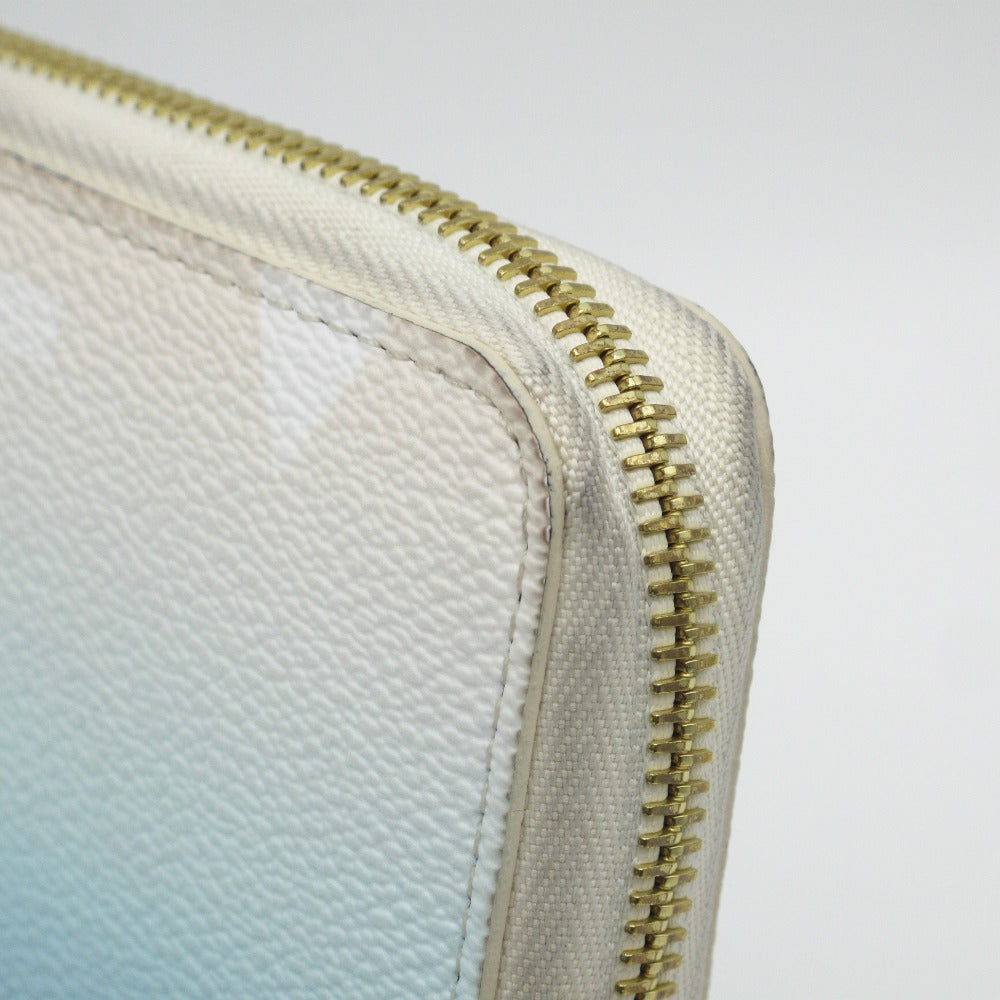 LOUIS VUITTON ルイ・ヴィトン ジッピーウォレット バイザプール モノグラム ジャイアント M80360 ブルー グラデーション ラウンドファスナー 長財布 PVC レザー 箱付き