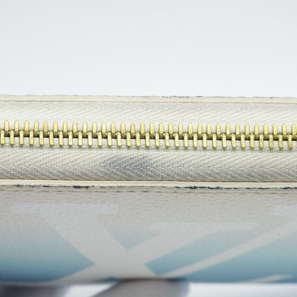 LOUIS VUITTON ルイ・ヴィトン ジッピーウォレット バイザプール モノグラム ジャイアント M80360 ブルー グラデーション ラウンドファスナー 長財布 PVC レザー 箱付き