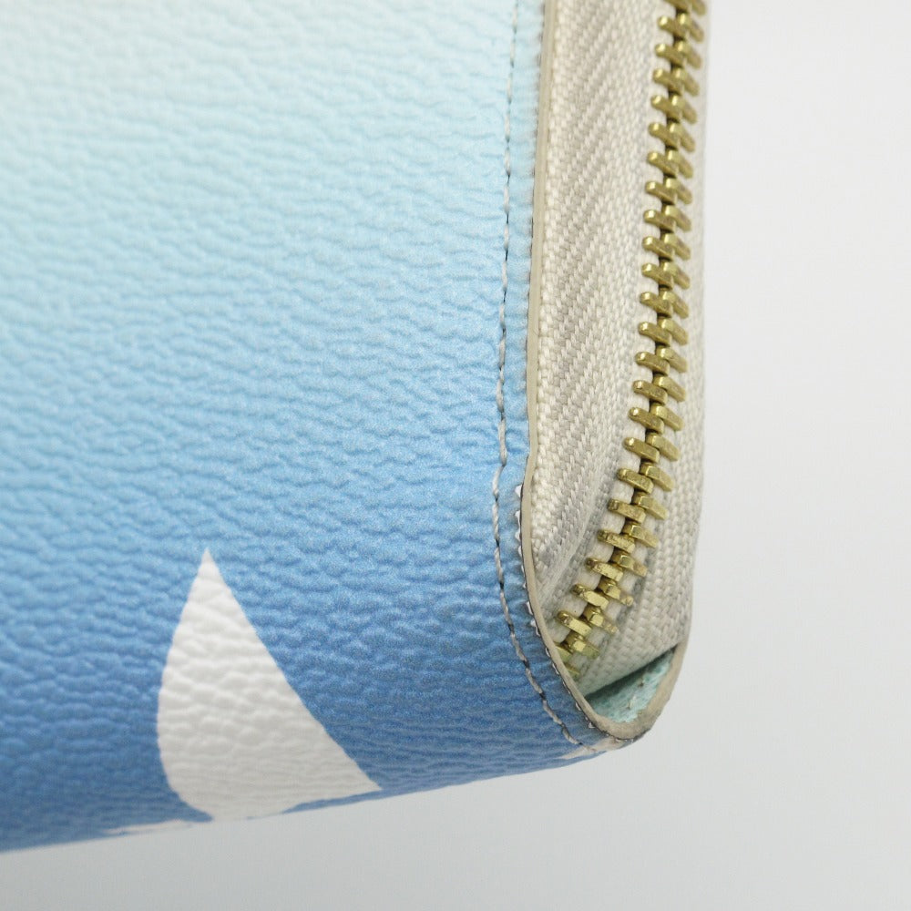 LOUIS VUITTON ルイ・ヴィトン ジッピーウォレット バイザプール モノグラム ジャイアント M80360 ブルー グラデーション ラウンドファスナー 長財布 PVC レザー 箱付き