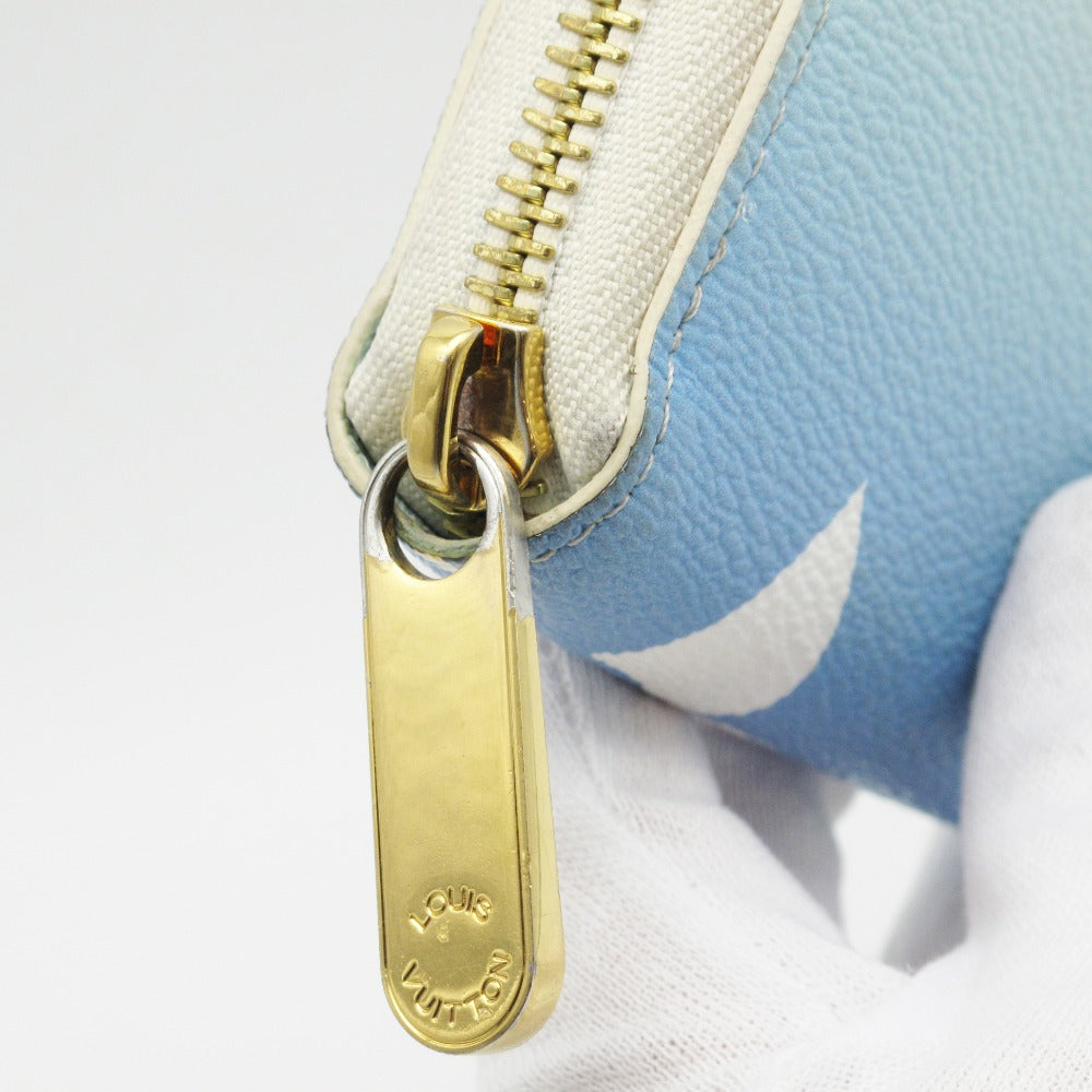 LOUIS VUITTON ルイ・ヴィトン ジッピーウォレット バイザプール モノグラム ジャイアント M80360 ブルー グラデーション ラウンドファスナー 長財布 PVC レザー 箱付き