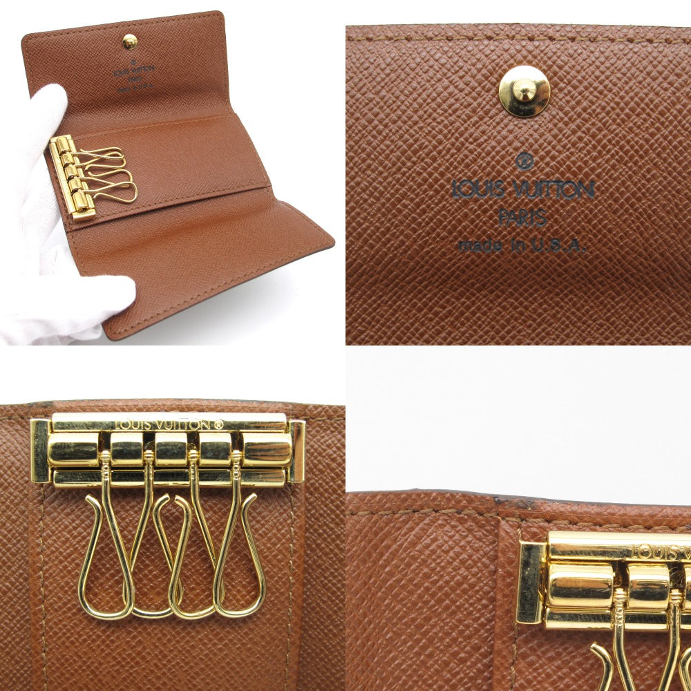 LOUIS VUITTON ルイ・ヴィトン ミュルティクレ4 モノグラム M62631 4連 キーケース PVC レザー USA製 レディース メンズ 美品