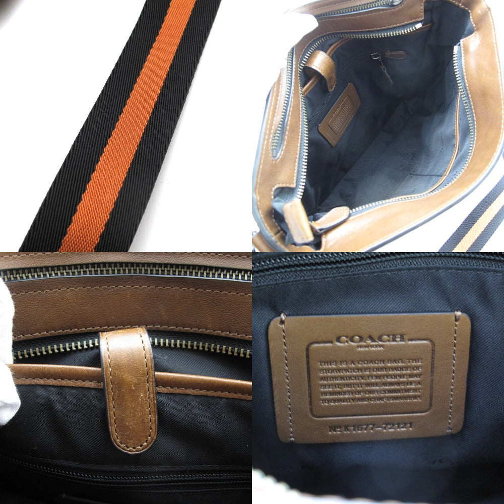 COACH コーチ メトロポリタン ショルダーバッグ クロスボディ 斜め掛け スポーツ カーフ レザー 革 ブラウン 72121 美品