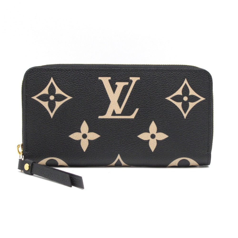 LOUIS VUITTON ルイ・ヴィトン ジッピー ウォレット モノグラム アンプラント M80481 ラウンドファスナー 長財布 ブラック ベージュ レザー レディース メンズ 未使用品