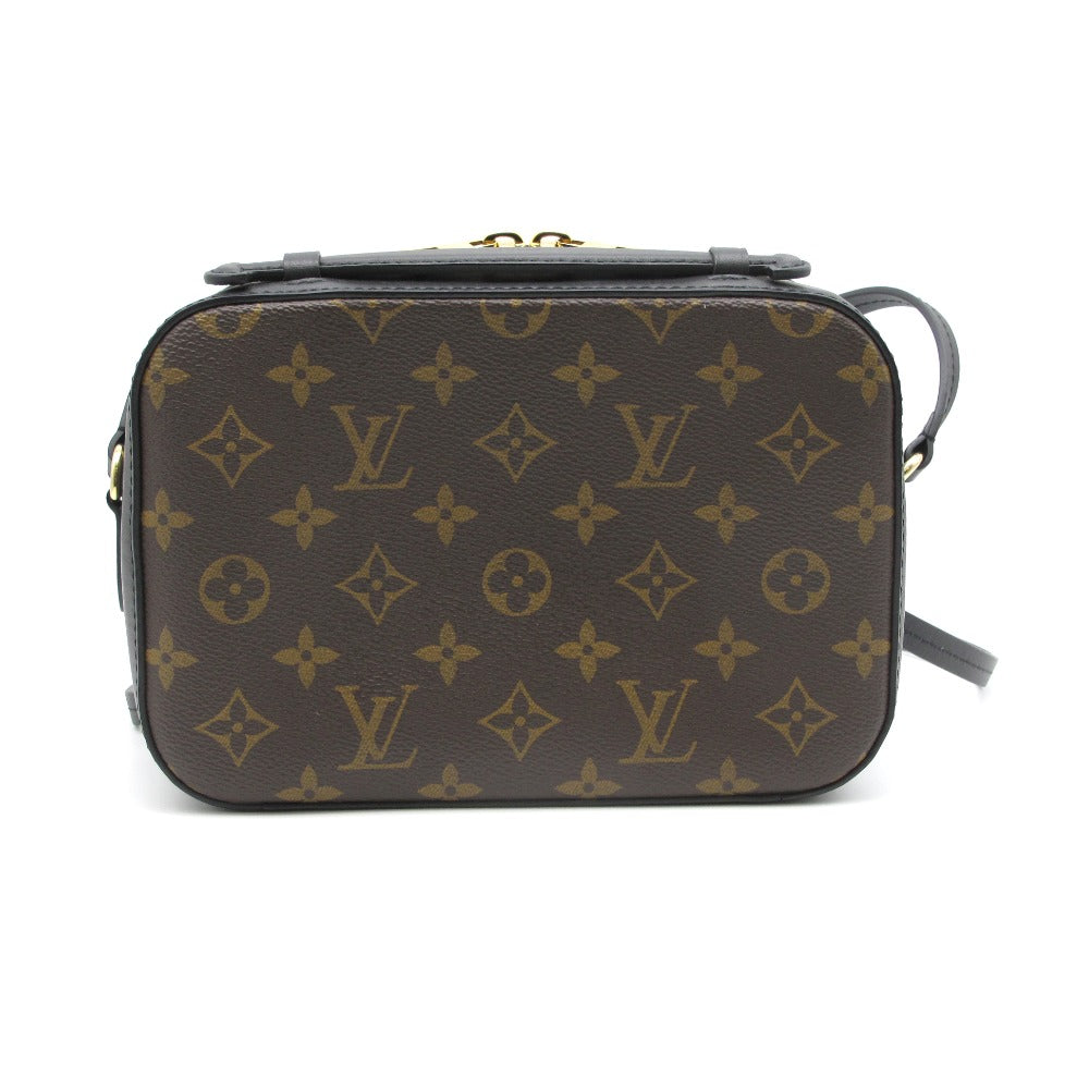 LOUIS VUITTON ルイ・ヴィトン サントンジュ モノグラム ノワール M43555 ショルダーバッグ クロスボディ 斜め掛け タッセル PVC レザー 美品