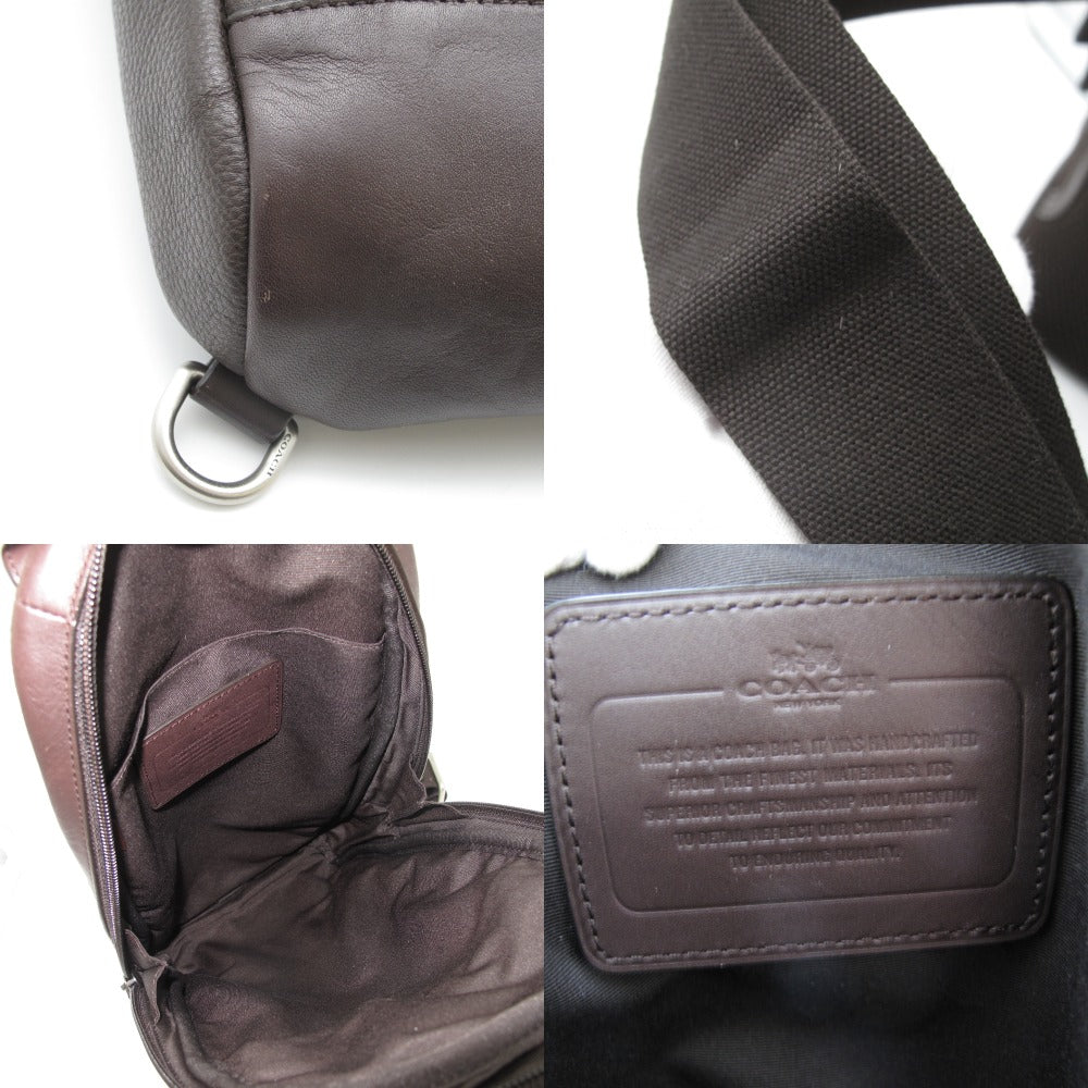 COACH コーチ カムデン ボディバッグ ショルダーバッグ スリングパック クロスボディ レザー ブラウン メンズ F71344