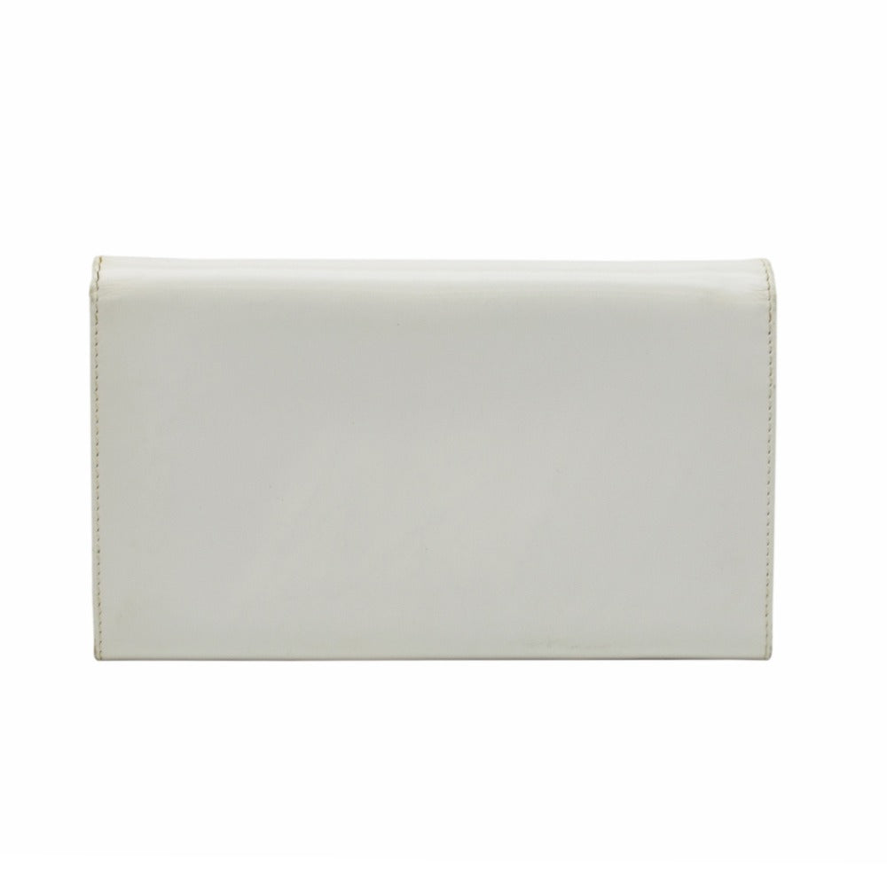GUCCI グッチ 長財布 ホースビット 二つ折り がま口 ウォレット エナメル パテントレザー ホワイト 035/0416/1871/5 難あり