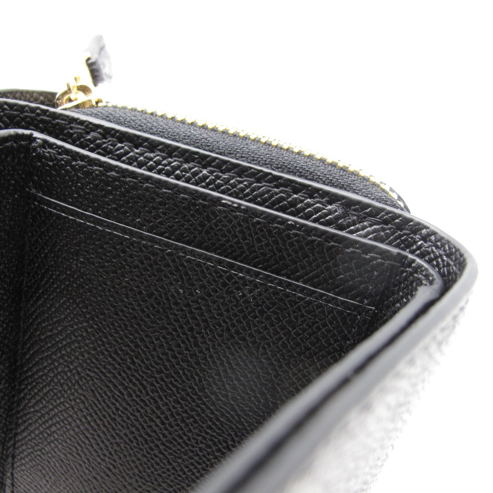 COACH コーチトライフォールド ウォレット F37968 三つ折り財布 ミニ スモール コンパクト レザー ブラック レディース 未使用品
