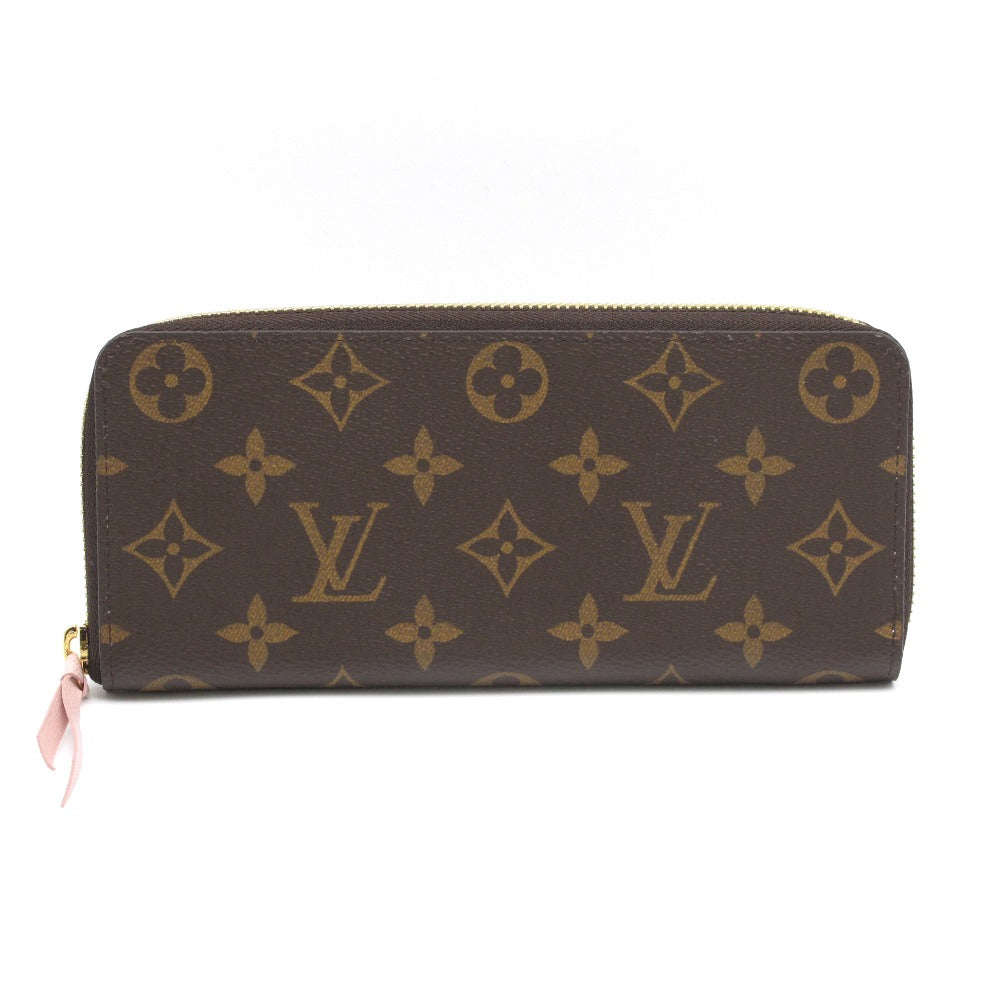 LOUIS VUITTON ルイ・ヴィトン ポルトフォイユ クレマンス モノグラム ローズバレリーヌ M61298 ラウンドファスナー 長財布 ウォレット PVC レザー 未使用品