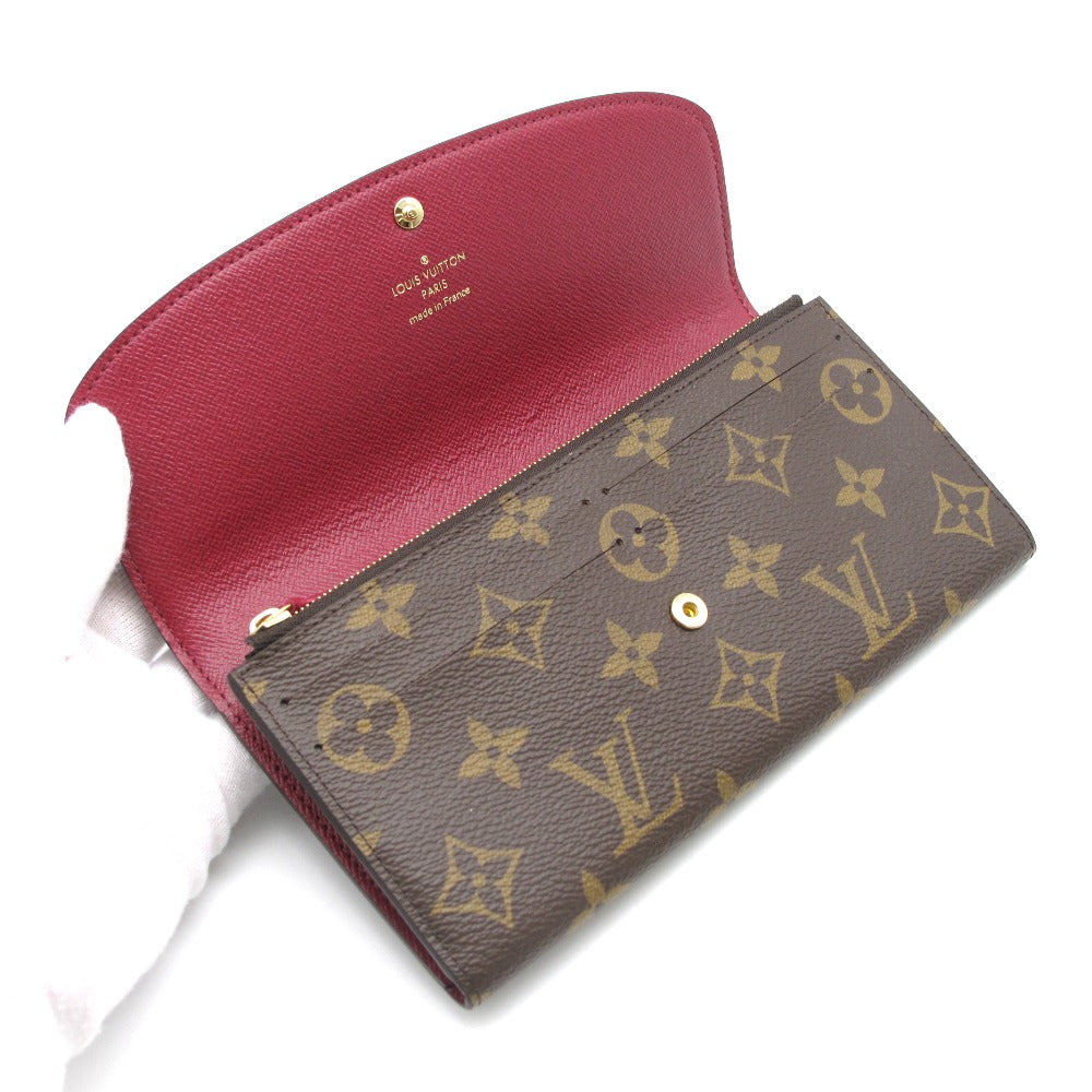 LOUIS VUITTON ルイ・ヴィトン ポルトフォイユ エミリー モノグラム フューシャ M60697 長財布 ロングウォレット PVC レザー 未使用品
