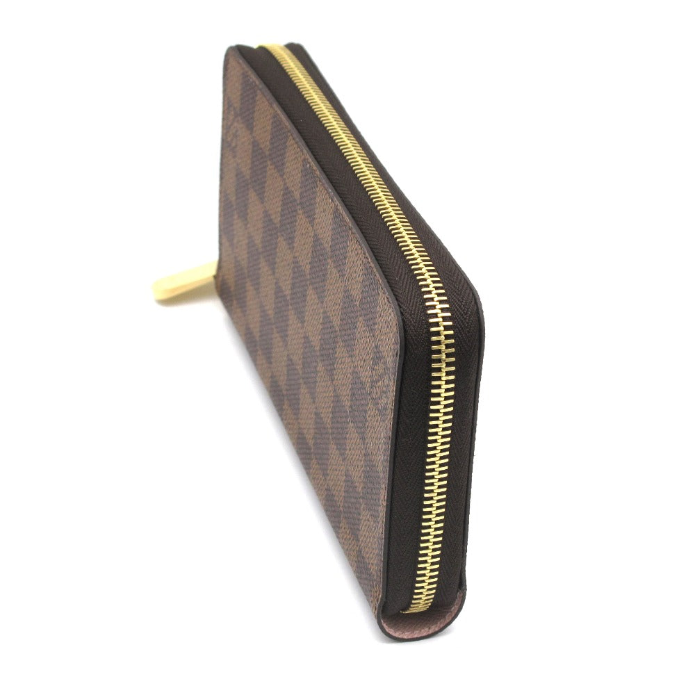 LOUIS VUITTON ルイ・ヴィトン ジッピーウォレット ダミエ ローズバレリーヌ N60046 ラウンドファスナー長財布 PVC レザー ブラウン ピンク 未使用品