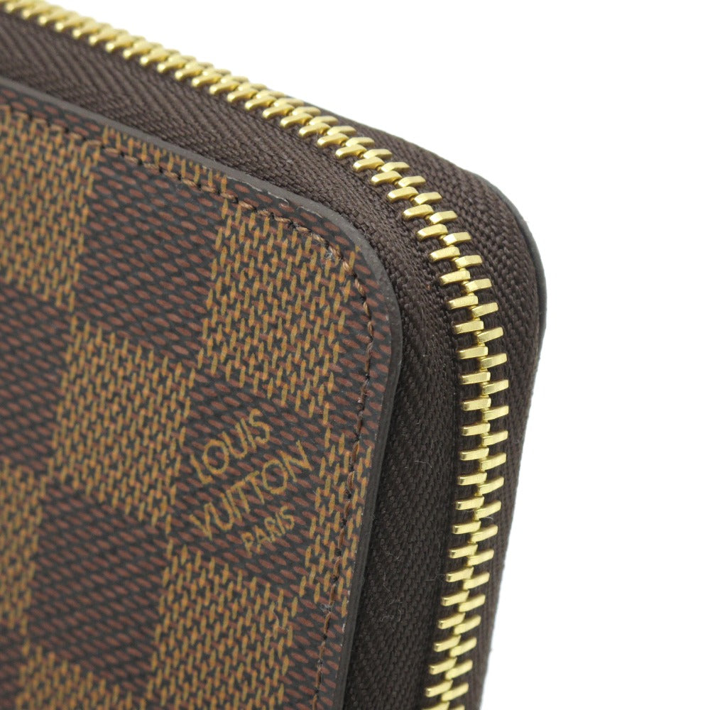 LOUIS VUITTON ルイ・ヴィトン ジッピーウォレット ダミエ ローズバレリーヌ N60046 ラウンドファスナー長財布 PVC レザー ブラウン ピンク 未使用品