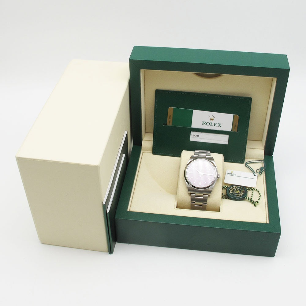 ROLEX ロレックス 腕時計 オイスター パーペチュアル 39 Ref.114300 ランダム番 レッドグレープダイアル 自動巻き OYSTER PERPETUAL